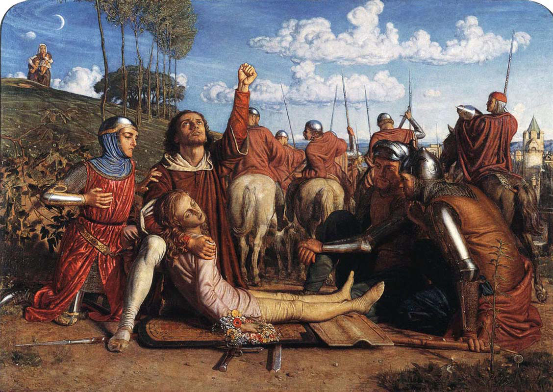 Rienzi vowing to obtain justice for the death of his young brother-slain in a skirmish between the Colonna and the Orsini factions
